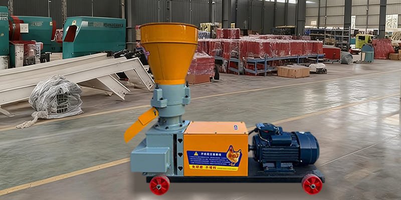 Close-up of a high-quality alloy steel die and roller from a cattle feed mill