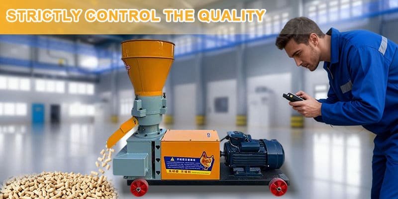 A STROSEN engineer conducting a final test on a feed pellet mill