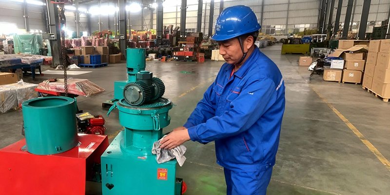 A clean feed pellet machine die after use.