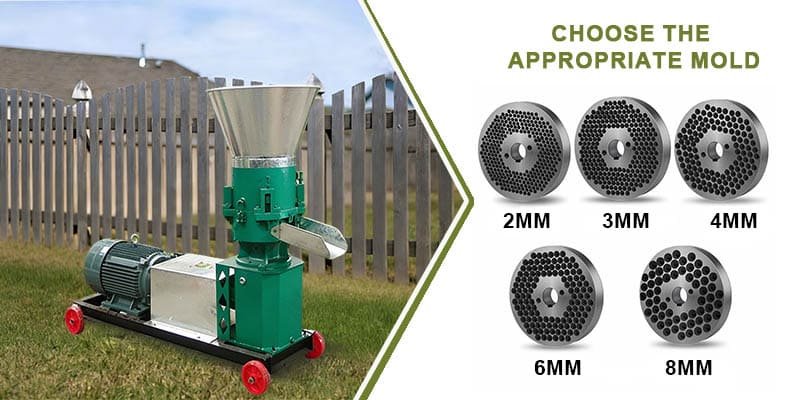 a close-up shot of several different pellet mill flat dies with varying hole sizes