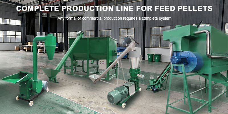 a complete small-scale feed pellet production line