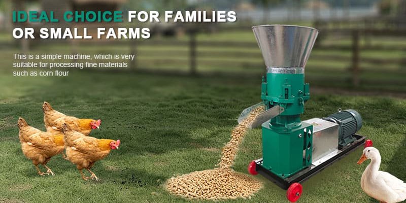 the Die-Rotating 300 model making pellets from fine grain