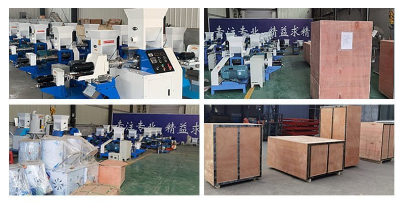 Fish feed extruder machine in export standard plywood case packaging