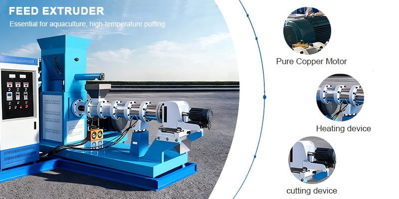 High-performance alloy screw and cutting system of floating feed extruder