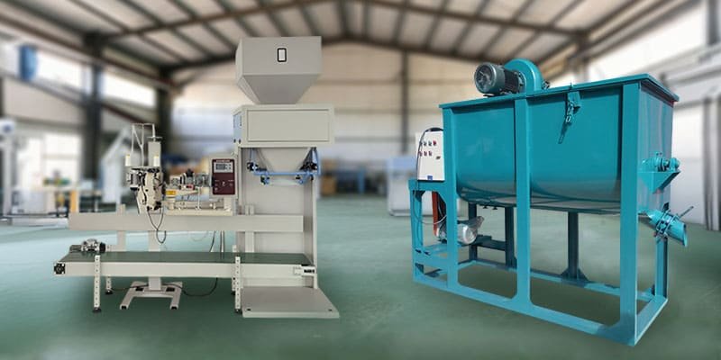 a feed mixer and semi-automatic bagging machine