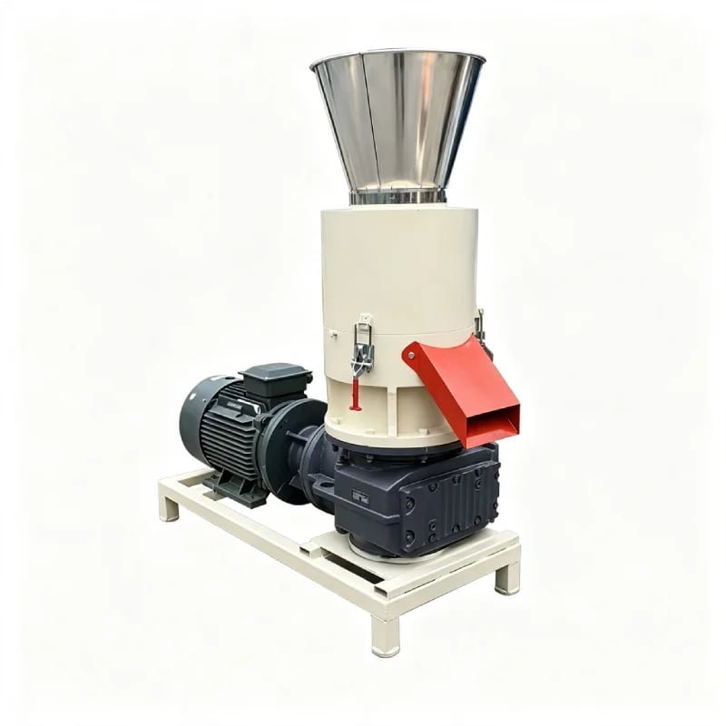Biomass pellet machine placed in factory workshop, stable running durable wood pellet mill for biomass fuel processing