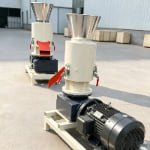 Biomass pellet machine with pure white background, standard product main picture of wood pellet production equipment