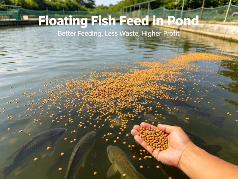 Floating Fish Feed in Pond